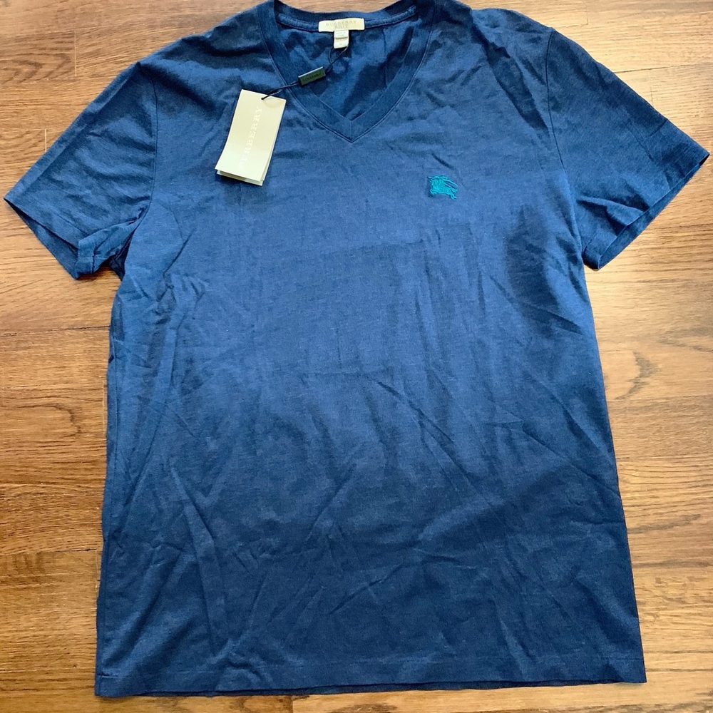 Burberry men's v neck t shirt